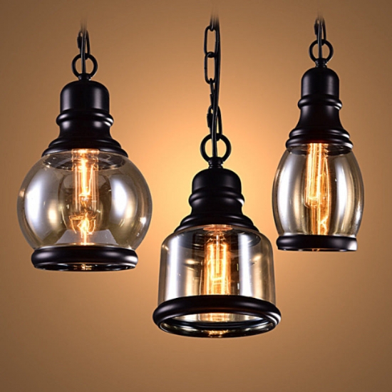 Vintage industrial style chandelier 08