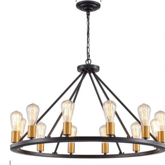 Vintage industrial style chandelier 12