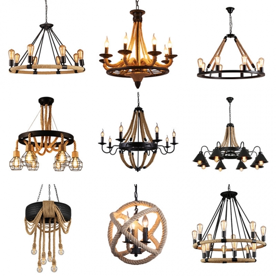 Vintage industrial style chandelier 15